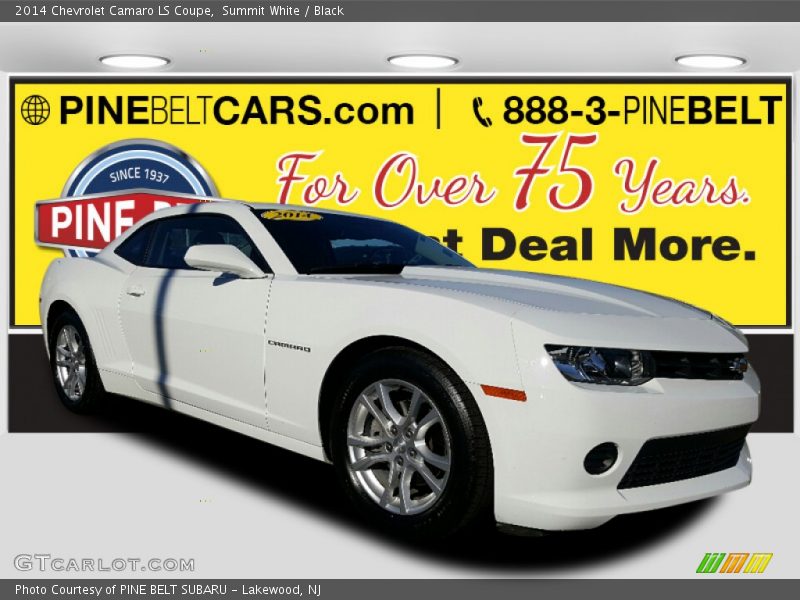 Summit White / Black 2014 Chevrolet Camaro LS Coupe