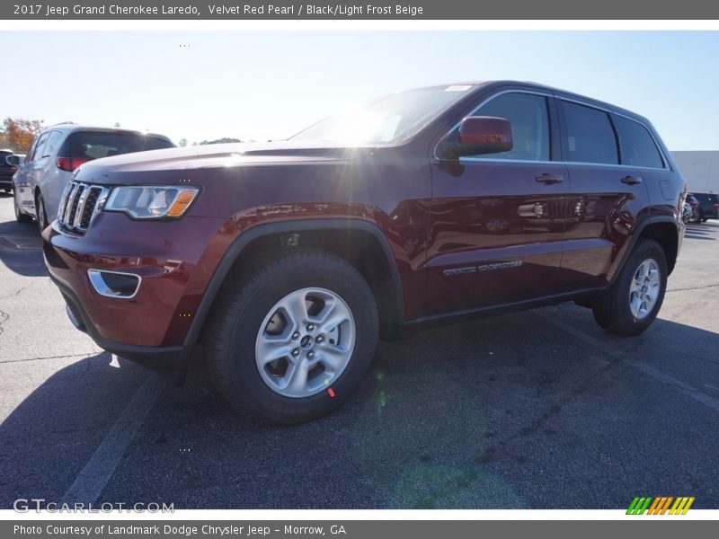 Velvet Red Pearl / Black/Light Frost Beige 2017 Jeep Grand Cherokee Laredo