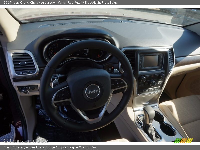 Velvet Red Pearl / Black/Light Frost Beige 2017 Jeep Grand Cherokee Laredo