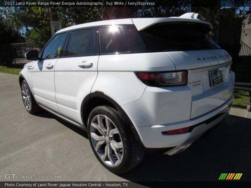 Fuji White / Ivory/Espresso 2017 Land Rover Range Rover Evoque Autobiography