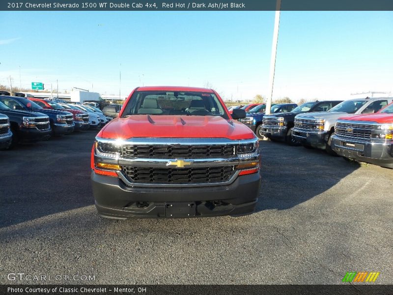 Red Hot / Dark Ash/Jet Black 2017 Chevrolet Silverado 1500 WT Double Cab 4x4