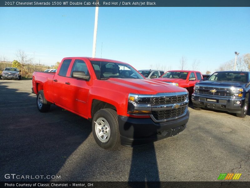 Red Hot / Dark Ash/Jet Black 2017 Chevrolet Silverado 1500 WT Double Cab 4x4