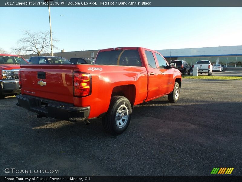 Red Hot / Dark Ash/Jet Black 2017 Chevrolet Silverado 1500 WT Double Cab 4x4