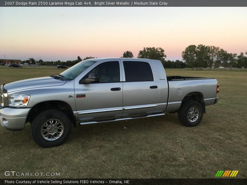 Bright Silver Metallic / Medium Slate Gray 2007 Dodge Ram 2500 Laramie Mega Cab 4x4