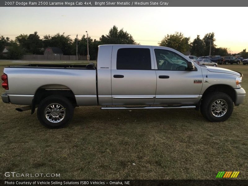 Bright Silver Metallic / Medium Slate Gray 2007 Dodge Ram 2500 Laramie Mega Cab 4x4