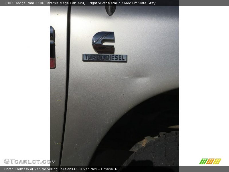 Bright Silver Metallic / Medium Slate Gray 2007 Dodge Ram 2500 Laramie Mega Cab 4x4