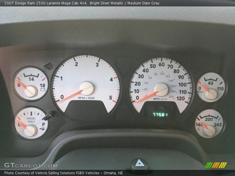 Bright Silver Metallic / Medium Slate Gray 2007 Dodge Ram 2500 Laramie Mega Cab 4x4