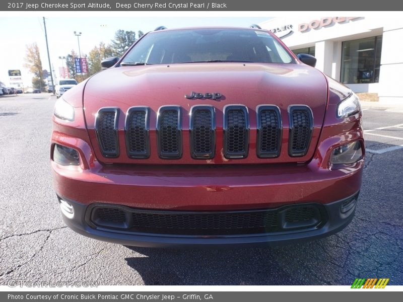 Deep Cherry Red Crystal Pearl / Black 2017 Jeep Cherokee Sport Altitude