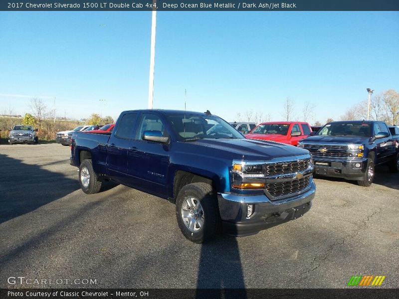 Deep Ocean Blue Metallic / Dark Ash/Jet Black 2017 Chevrolet Silverado 1500 LT Double Cab 4x4