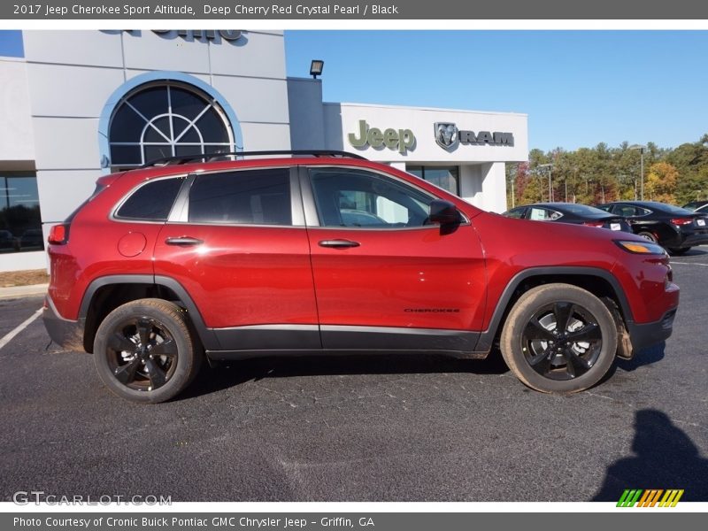 Deep Cherry Red Crystal Pearl / Black 2017 Jeep Cherokee Sport Altitude