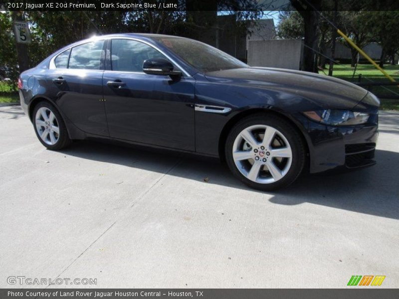 Dark Sapphire Blue / Latte 2017 Jaguar XE 20d Premium