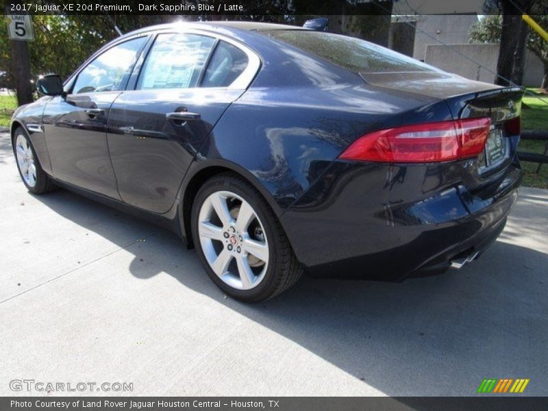 Dark Sapphire Blue / Latte 2017 Jaguar XE 20d Premium