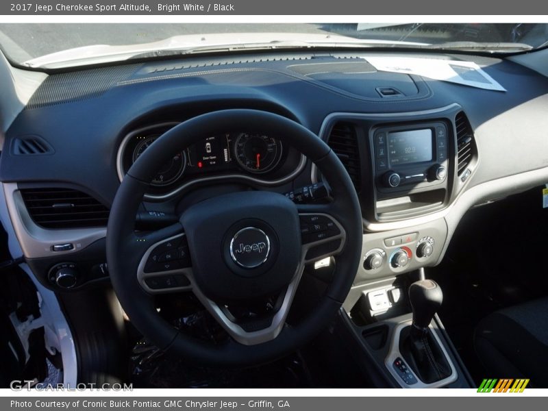 Bright White / Black 2017 Jeep Cherokee Sport Altitude