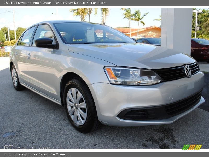 Reflex Silver Metallic / Titan Black 2014 Volkswagen Jetta S Sedan