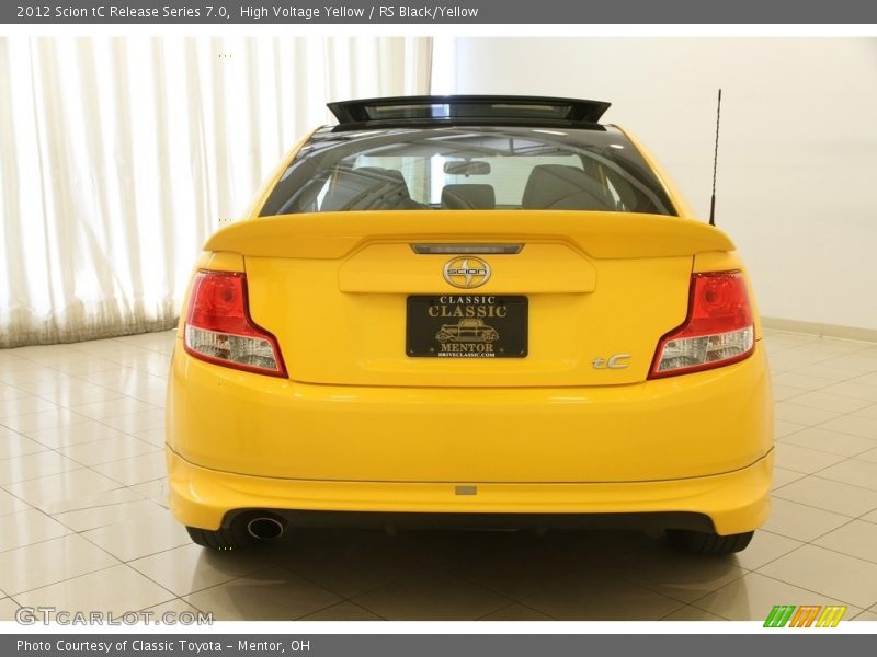 High Voltage Yellow / RS Black/Yellow 2012 Scion tC Release Series 7.0