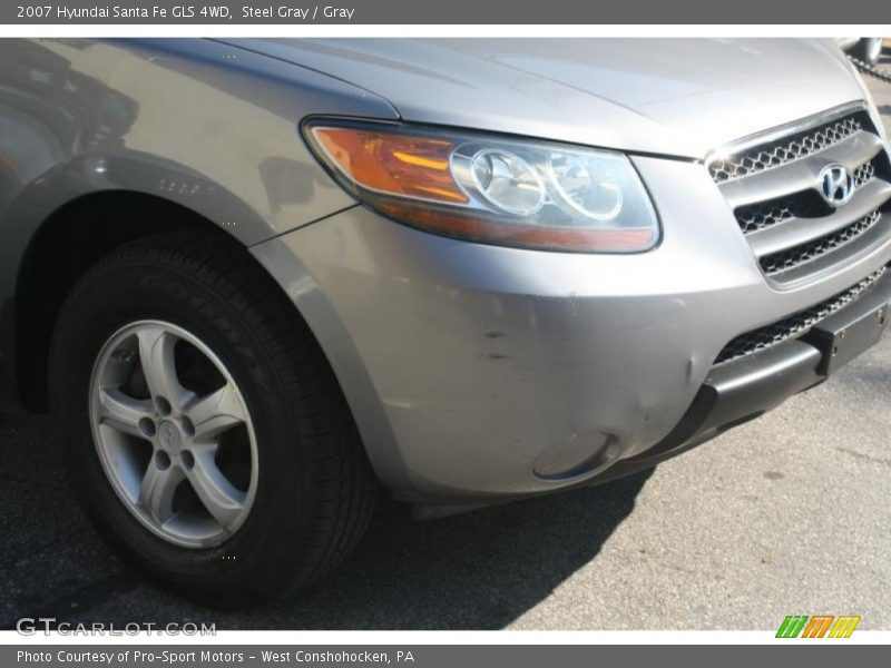Steel Gray / Gray 2007 Hyundai Santa Fe GLS 4WD