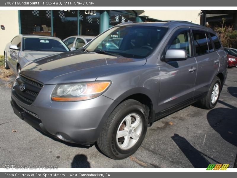Steel Gray / Gray 2007 Hyundai Santa Fe GLS 4WD