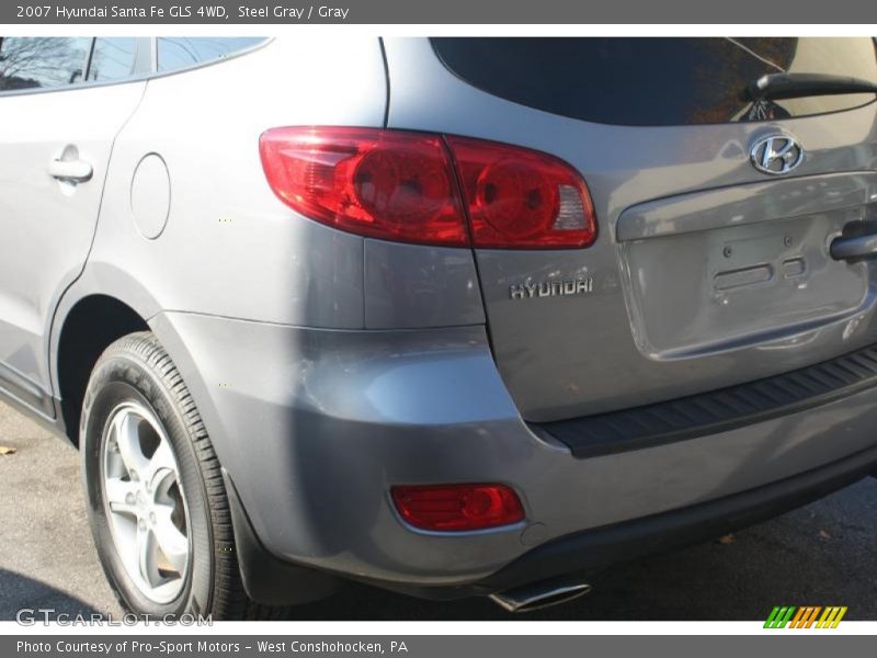 Steel Gray / Gray 2007 Hyundai Santa Fe GLS 4WD