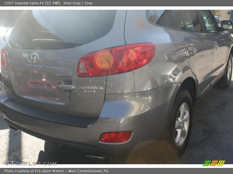 Steel Gray / Gray 2007 Hyundai Santa Fe GLS 4WD