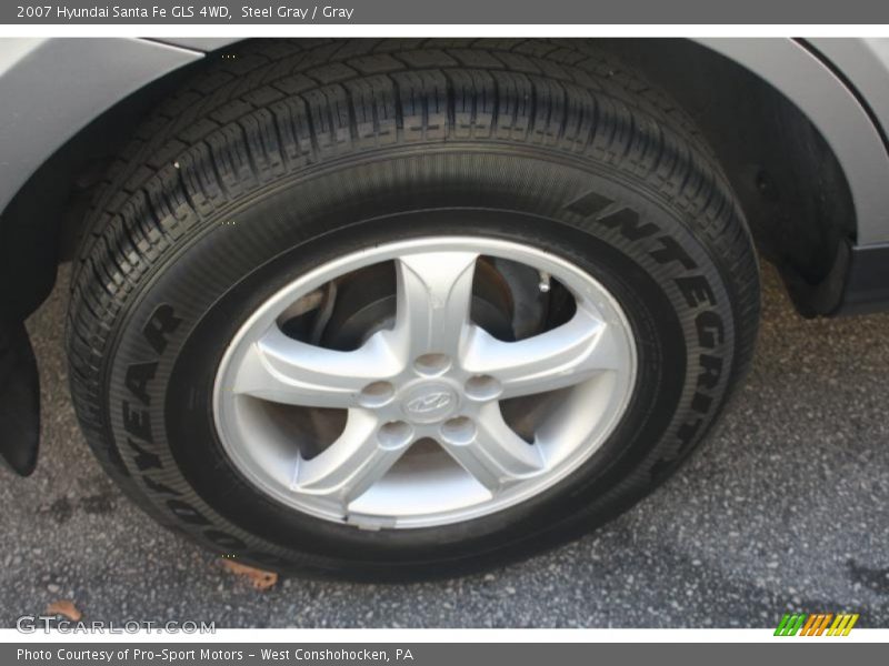 Steel Gray / Gray 2007 Hyundai Santa Fe GLS 4WD