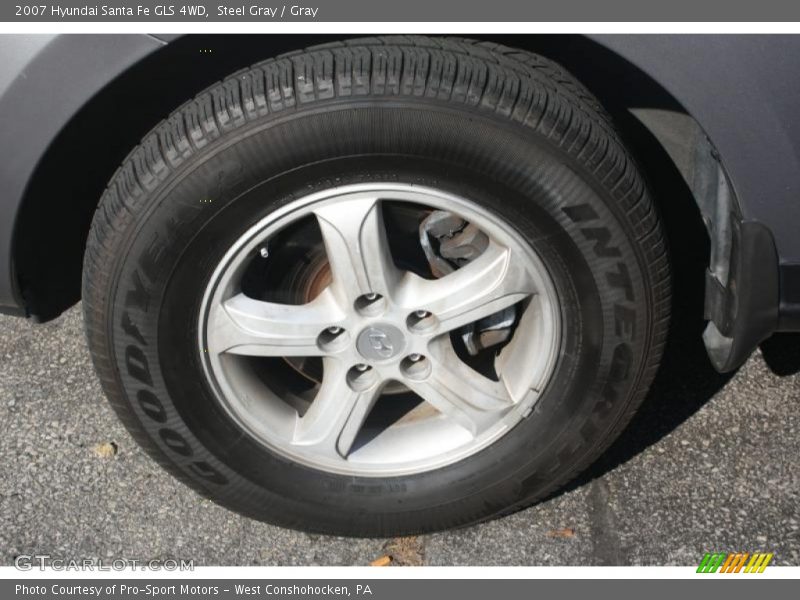 Steel Gray / Gray 2007 Hyundai Santa Fe GLS 4WD