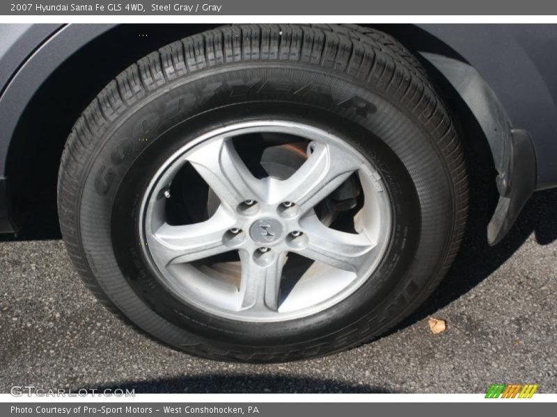 Steel Gray / Gray 2007 Hyundai Santa Fe GLS 4WD