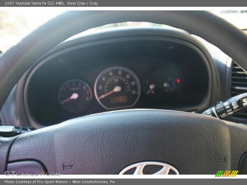Steel Gray / Gray 2007 Hyundai Santa Fe GLS 4WD