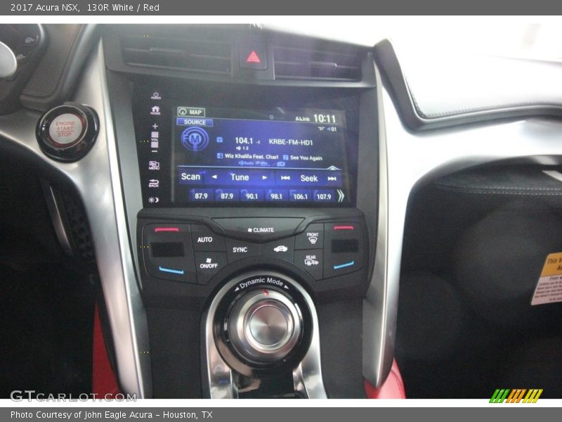 Controls of 2017 NSX 