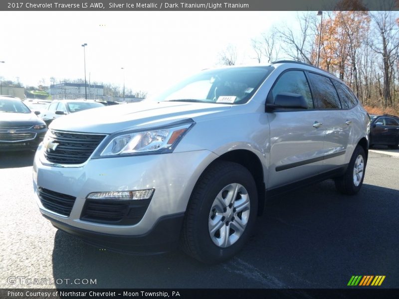 Silver Ice Metallic / Dark Titanium/Light Titanium 2017 Chevrolet Traverse LS AWD