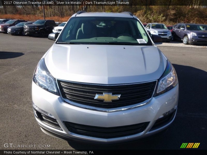 Silver Ice Metallic / Dark Titanium/Light Titanium 2017 Chevrolet Traverse LS AWD