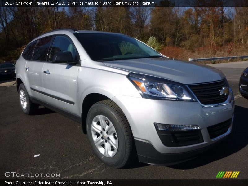 Silver Ice Metallic / Dark Titanium/Light Titanium 2017 Chevrolet Traverse LS AWD
