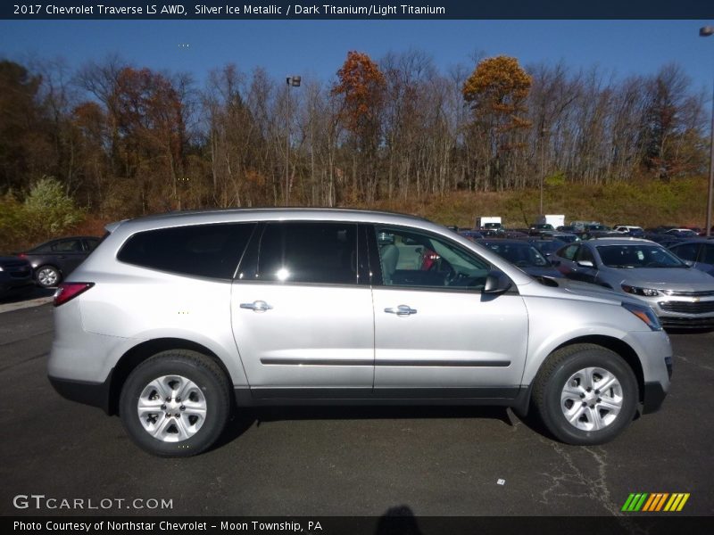 Silver Ice Metallic / Dark Titanium/Light Titanium 2017 Chevrolet Traverse LS AWD