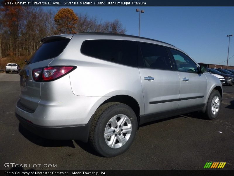 Silver Ice Metallic / Dark Titanium/Light Titanium 2017 Chevrolet Traverse LS AWD