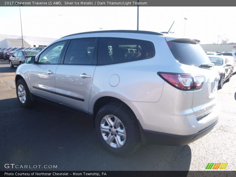 Silver Ice Metallic / Dark Titanium/Light Titanium 2017 Chevrolet Traverse LS AWD