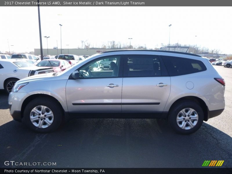 Silver Ice Metallic / Dark Titanium/Light Titanium 2017 Chevrolet Traverse LS AWD