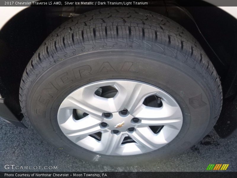Silver Ice Metallic / Dark Titanium/Light Titanium 2017 Chevrolet Traverse LS AWD