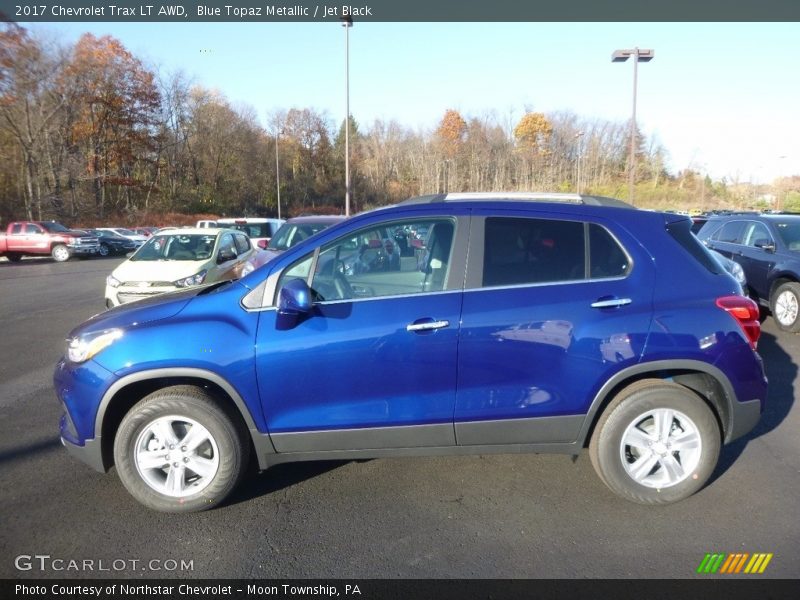 Blue Topaz Metallic / Jet Black 2017 Chevrolet Trax LT AWD