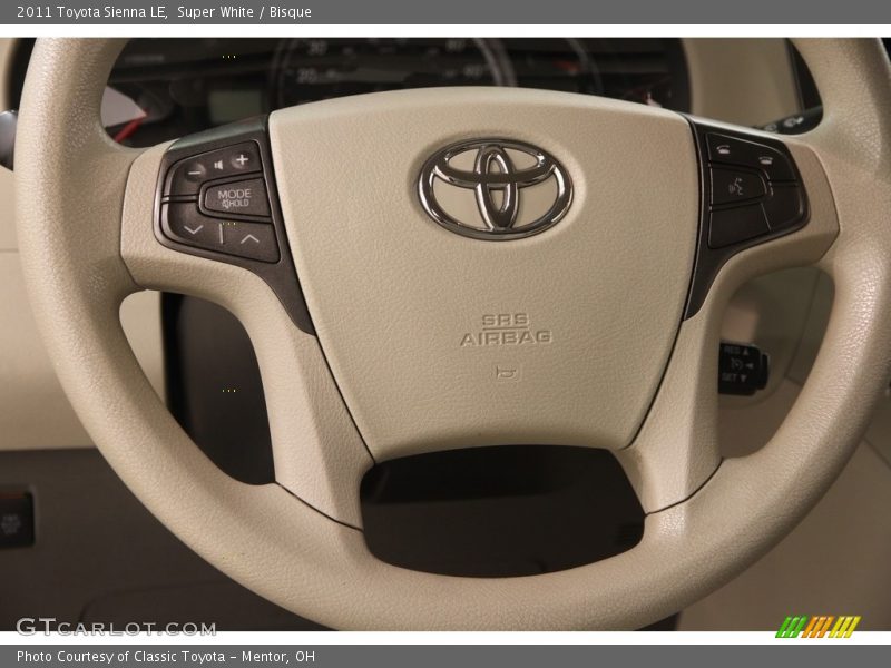 Super White / Bisque 2011 Toyota Sienna LE