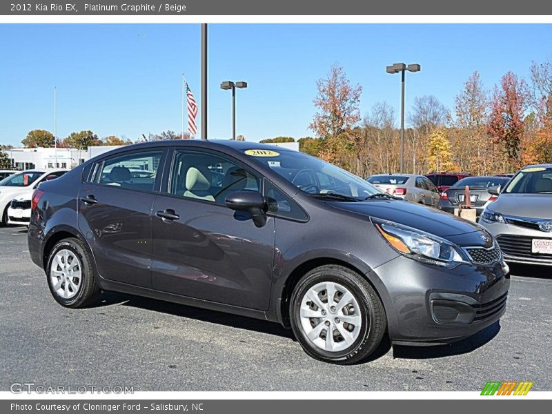 Platinum Graphite / Beige 2012 Kia Rio EX