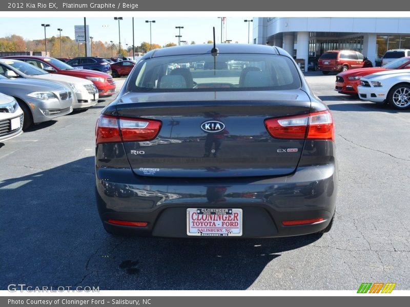 Platinum Graphite / Beige 2012 Kia Rio EX