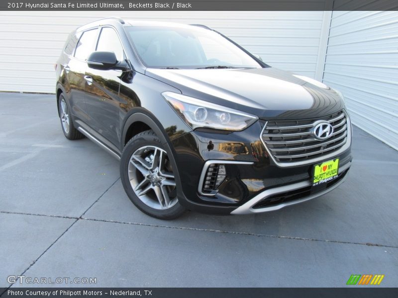 Becketts Black / Black 2017 Hyundai Santa Fe Limited Ultimate