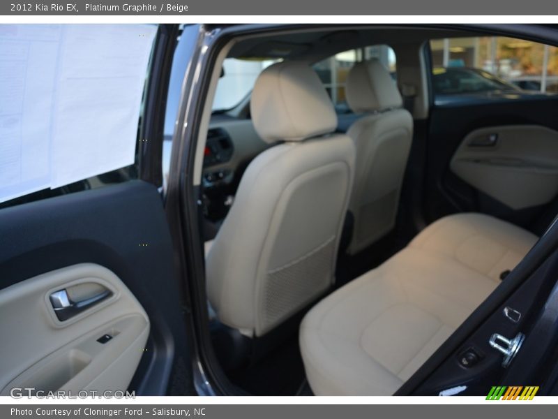 Platinum Graphite / Beige 2012 Kia Rio EX
