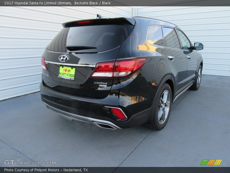 Becketts Black / Black 2017 Hyundai Santa Fe Limited Ultimate