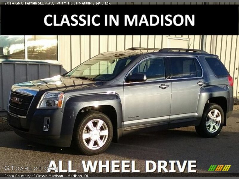 Atlantis Blue Metallic / Jet Black 2014 GMC Terrain SLE AWD