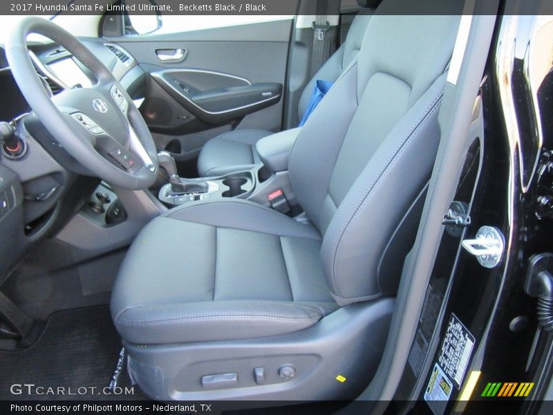 Front Seat of 2017 Santa Fe Limited Ultimate