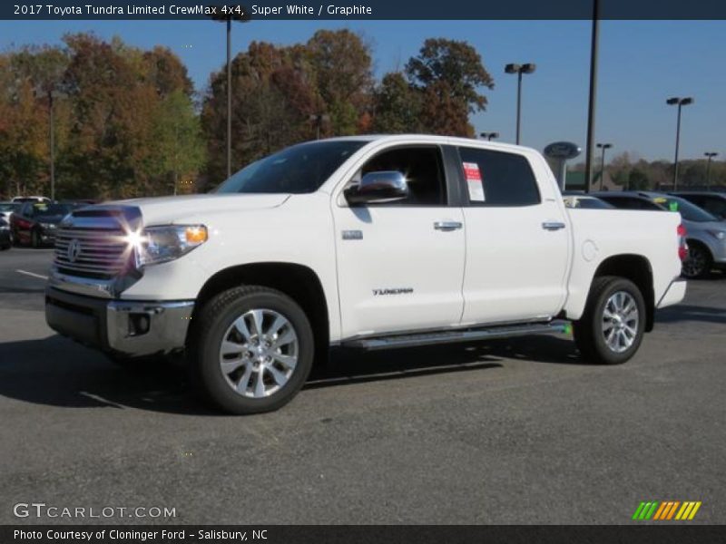 Super White / Graphite 2017 Toyota Tundra Limited CrewMax 4x4