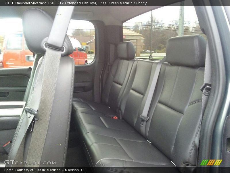 Steel Green Metallic / Ebony 2011 Chevrolet Silverado 1500 LTZ Extended Cab 4x4