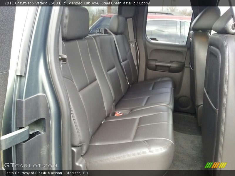 Steel Green Metallic / Ebony 2011 Chevrolet Silverado 1500 LTZ Extended Cab 4x4