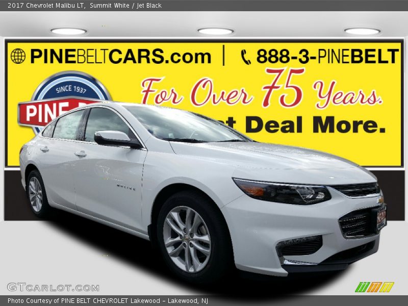 Summit White / Jet Black 2017 Chevrolet Malibu LT