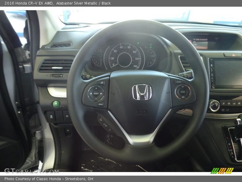 Alabaster Silver Metallic / Black 2016 Honda CR-V EX AWD